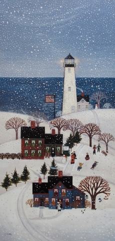 Christmas Hill Inn 7.75x15.75 - SALE