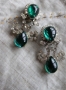 Vintage Emerald Dreams Earrings - SALE