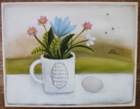 Flowers in an Antique Mug - SALE