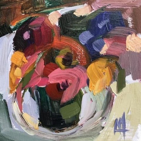 Zinnias No. 2 – 6x6