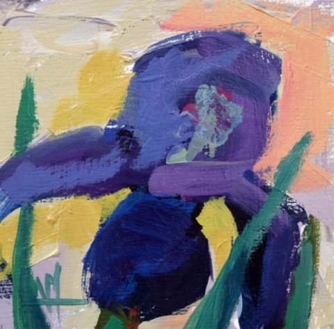 Purple Iris No.2 –6x6