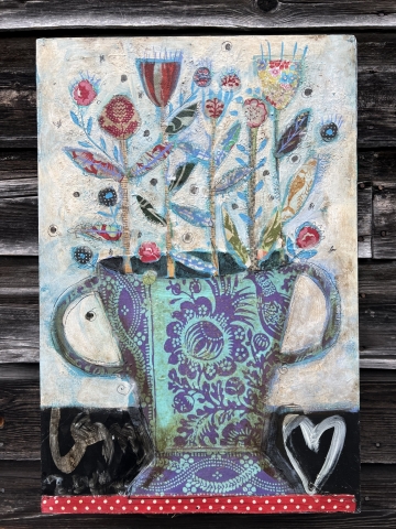 Picture of A Floral Frenzy - 18x24 Original Painting by Laurie Meseroll