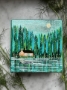 Picture of "Green Reflections" - 4x4 Original by Nikki Monaghan