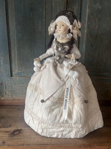 Picture of Her Winter Wishes - by Nicol Sayre ooak folk doll 