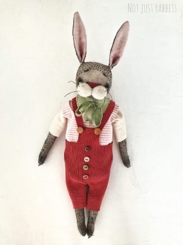 Picture of  Baxter Bunny -  OOAK Soft Sculpture Art  - by Jana Jordan