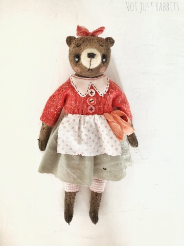 Picture of EARLINE Teddy - OOAK Soft Sculpture Art  - by Jana Jordan 
