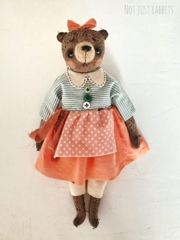 Picture of Tasha Ted -  OOAK Soft Sculpture Art  - by Jana Jordan  
