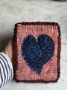 Picture of "Put Your Heart in It" - mini hooked rug by Annie Hayes, signed  -