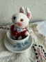 Picture of Wee White Rabbit & Tea Cup Set -  by Jody Battaglia