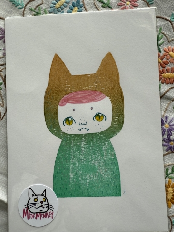 Picture of Camille  "More Daydreams" - original art illustration by Cor - M for Monkey 