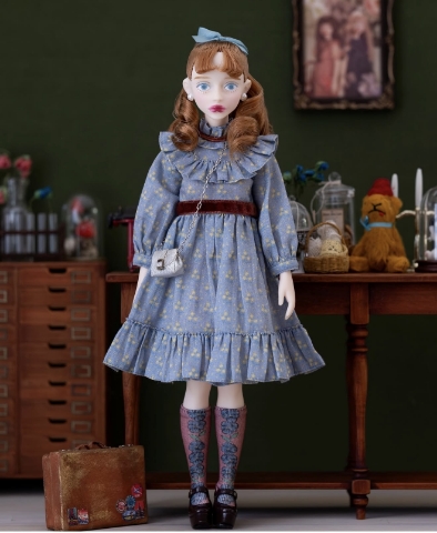 Picture of "Night Jasmine" Dusk Blue Dress Set - by Hanon 