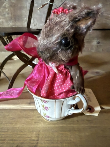 Picture of Rose Bud Tea Bunny  –6" ooak character by Blue Ridge   