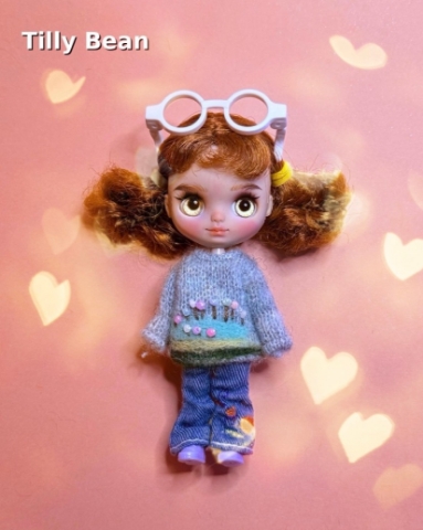 Picture of Tiny Traveller "Tilly Bean" - Custom Authentic Petite Blythe Doll (Takara) by SplatterGirl