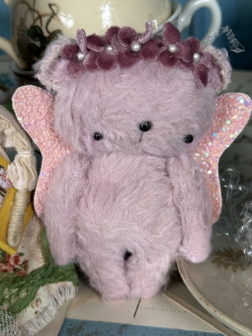 Picture of "On Fairy Wings" Tiny Ted - ooak by Jolly Roger - Cecilia Fioravanti