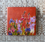 Picture of Penstemon Floral on Copper – 5x5 - by Angela Moulton 