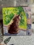 Picture of Basking Buddy - 5x6  - Original Art by Roxanne K Steed