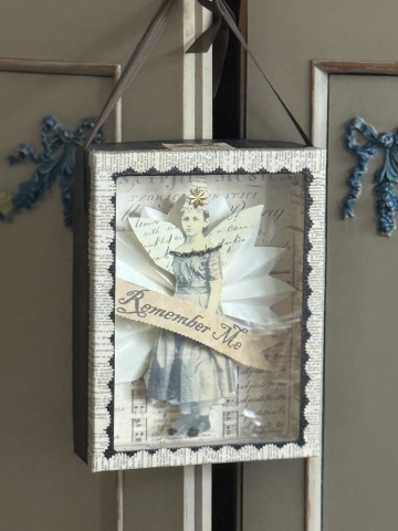 Picture of Remember Me Wall Art - 6x8 OOAK by Nicol Sayre Folk Dolls - SALE