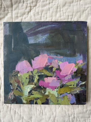 Picture of Mini Roses Painting by Angela Moulton -  10x10 - SALE
